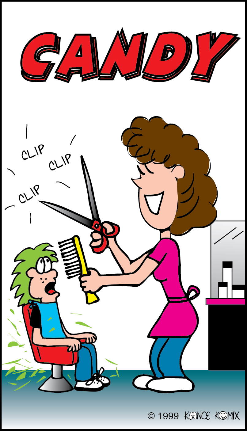 Hairdresser, Chris, Koonce, Personalized, Art, Family, Artist, Cartoon, Label, Gift, kcfunart